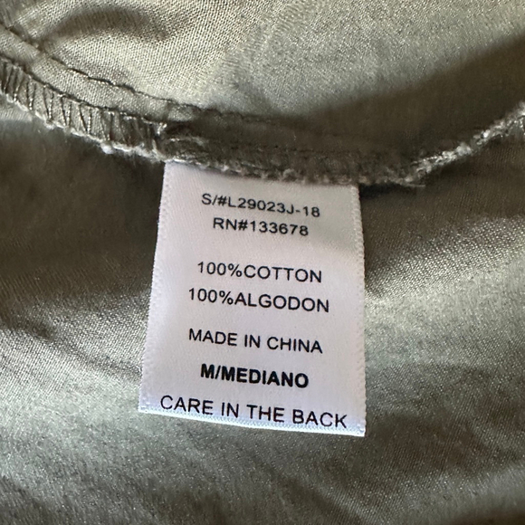 Women’s Love Tree Olive Green Hooded Utility Jacket Size M Cotton Military Parka - Picture 10 of 10